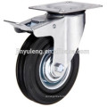 6 inch swivel solid rubber caster wheel with brake